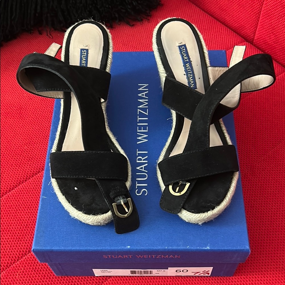 Stuart Weitzman Black Sandals for Women